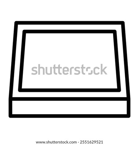 Artifact Display Case Vector Line Icon Design