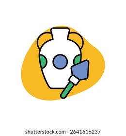 Artifact Label Icon vector stock illustration