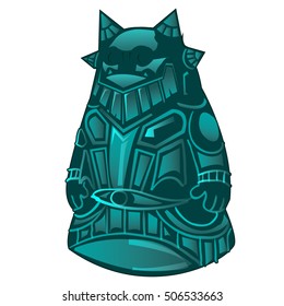 The artifact is in the shape of a fictional creature isolated on a white background. Vector illustration.