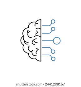 artifical intelligence concept line icon. Simple element illustration. artifical intelligence concept outline symbol design.