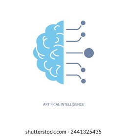 artifical intelligence concept line icon. Simple element illustration. artifical intelligence concept outline symbol design.