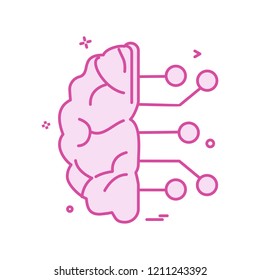 Artificia brain ic intelligence icon vector design