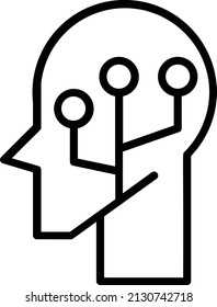 Artificial aintelligence Icon. Cyberpunk Sign And Symbol. Exoskeleton And High Technology.