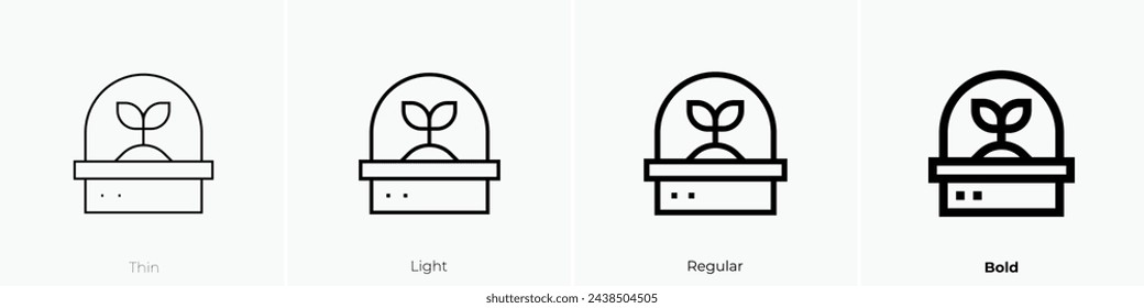 artificial atmosphere icon. Thin, Light Regular And Bold style design isolated on white background