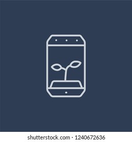Artificial atmosphere icon. Trendy flat vector line Artificial atmosphere icon on dark blue background from Artificial Intelligence, Future Technology collection. 