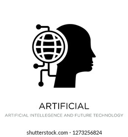 artificial atmosphere icon vector on white background, artificial atmosphere trendy filled icons from Artificial intellegence and future technology collection