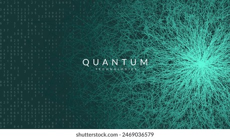 Artificial Background. Innovative science, futuristic intelligence. Cover of dots with a backdrop of velocity. Particles of energy in global information. Ai Background.