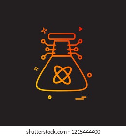 Artificial beaker intelligence icon vector design