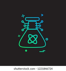 Artificial beaker intelligence icon vector design