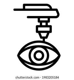 Artificial bioprinting icon. Outline Artificial bioprinting vector icon for web design isolated on white background