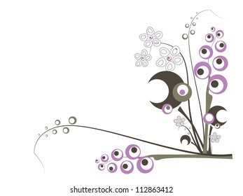 Artificial border Artificial border designed in brown and purple colors on the white background