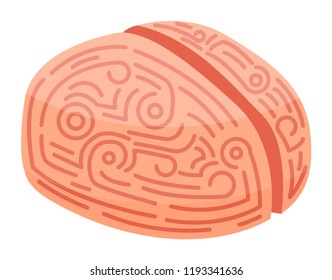 Artificial brain icon. Isometric of artificial brain vector icon for web design isolated on white background