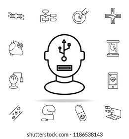 artificial brain icon. New Technologies icons universal set for web and mobile