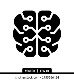 Artificial Brain icons vector collection, illustration logo template in trendy style. Suitable for many purposes.