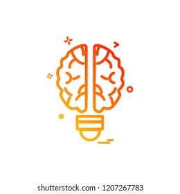 Artificial brain intelligence icon vector design