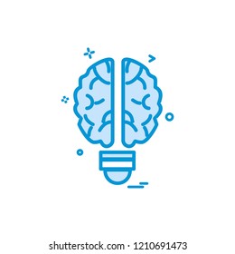 Artificial brain intelligence icon vector design