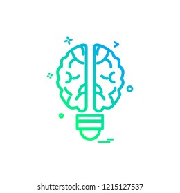 Artificial brain intelligence icon vector design