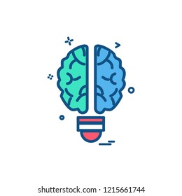 Artificial brain intelligence icon vector design