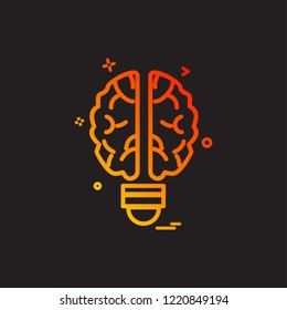 Artificial brain intelligence icon vector design