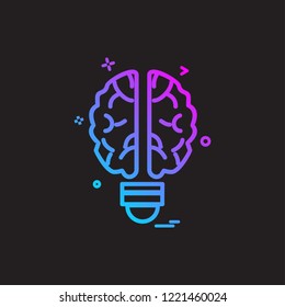 Artificial brain intelligence icon vector design