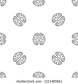 Artificial brain pattern seamless vector repeat geometric for any web design