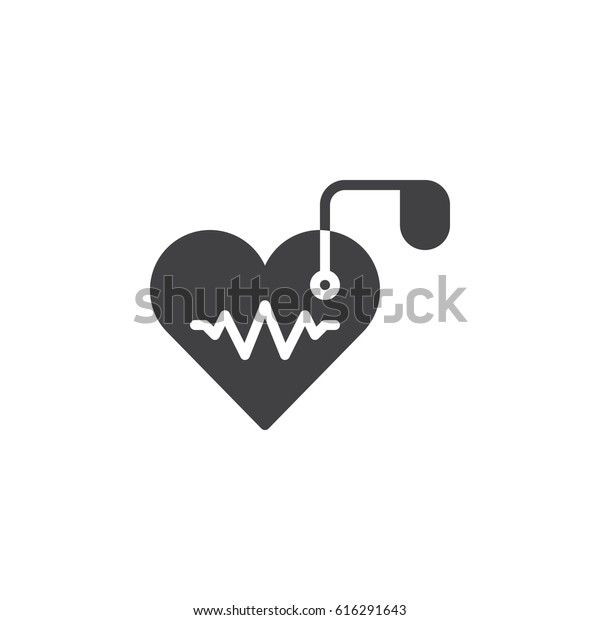白い背景に埋め尽くされた平らなサイン 立体の絵文字 人工の心臓ペースメーカーのアイコンベクター画像 シンボル ロゴイラスト ピクセル パーフェクト のベクター画像素材 ロイヤリティフリー