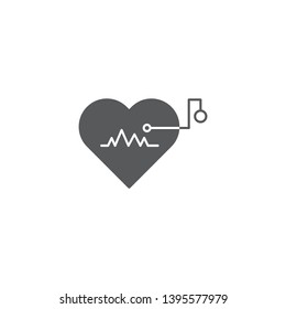 Artificial cardiac pacemaker vector icon concept, isolated on white background