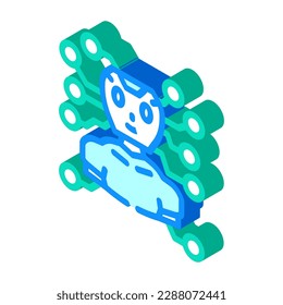 artificial chat bot isometric icon vector. artificial chat bot sign. isolated symbol illustration