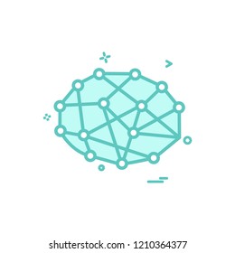 Artificial circuit ic intelligence icon vector design