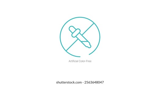 Artificial Color-Free Badge Vector Icon for Healthy Food Packaging