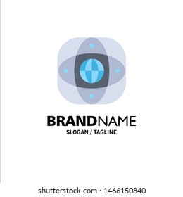 Artificial, Connection, Earth, Global, Globe Business Logo Template. Flat Color. Vector Icon Template background