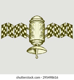 Artificial Earth satellite. Vector Image
