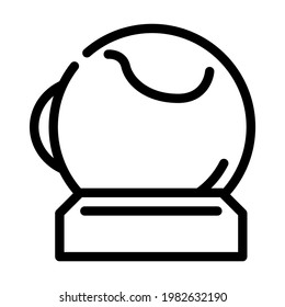 artificial eye line icon vector. artificial eye sign. isolated contour symbol black illustration