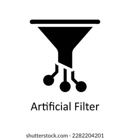 Artificial Filter Vector    solid Icons. Simple stock illustration stock