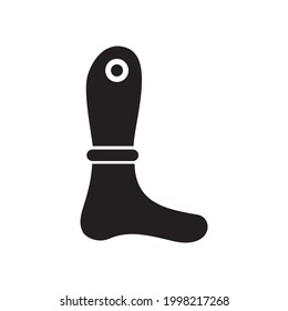 artificial foot icon vector illustration sign