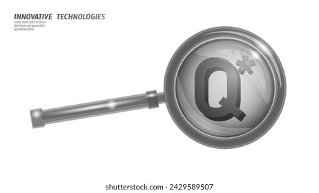 Artificial general intelligence project Q letter symbol. Minimalist style icon. Woman head machine learning concept technology AI brain vector illustration