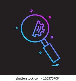Artificial glass intelligence magnifying icon vector design