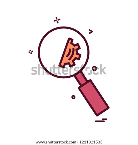 Artificial glass intelligence magnifying icon vector design