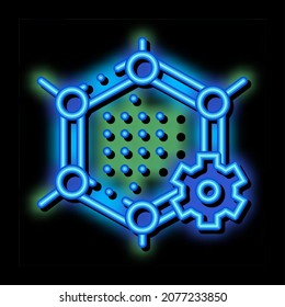 Artificial Graphene Technology neon light sign vector. Glowing bright icon transparent symbol illustration