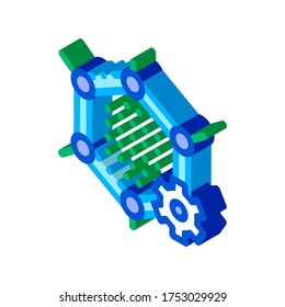 Artificial Graphene Technology vector isometric sign. color isolated symbol illustration
