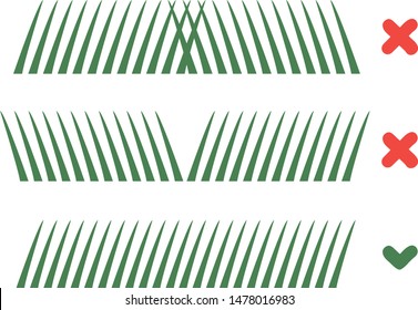 artificial grass - synthetic grass - artificial turf. Flat vector illustration.  artificial turf. green grass. Grass, lawn and lawn mower. Vector illustration. White background