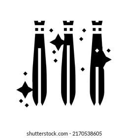 artificial hair glyph icon vector. artificial hair sign. isolated symbol illustration