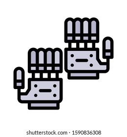 Artificial hand vector, Artificial related filled style icon