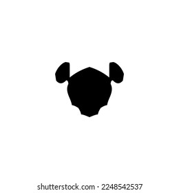 Artificial heart icon. Simple style heart hospital artificial heart operation poster background symbol. Artificial heart brand logo design element. 