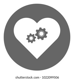 Artificial heart symbol. Vector icon.
