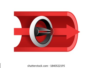 Artificial Heart Valve Icon - Aortic Bileaflet Implanted Into Heart To Replace A Disfunctional Native Valve