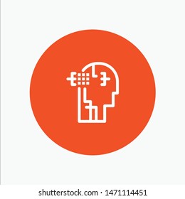 Artificial, Human, Man, Head. Vector Icon Template background