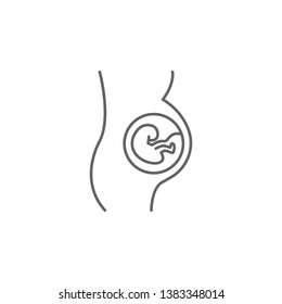 Artificial insemination, abdominal icon. Element of artificial insemination icon. Thin line icon for website design and development, app development. Premium icon