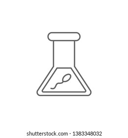 Artificial insemination, flask icon. Element of artificial insemination icon. Thin line icon for website design and development, app development. Premium icon