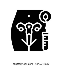 artificial insemination glyph icon vector. artificial insemination sign. isolated contour symbol black illustration